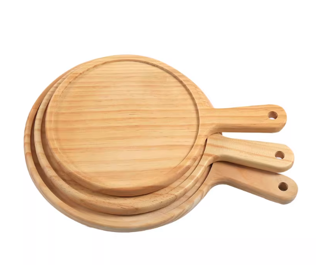 木质披萨盘圆形木盘子8寸